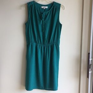 Loft green dot print dress size MP